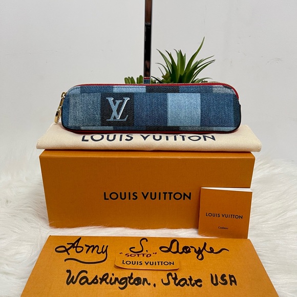 Elizabeth Denim Makeup/Pencil Pouch - Picture 1 of 10